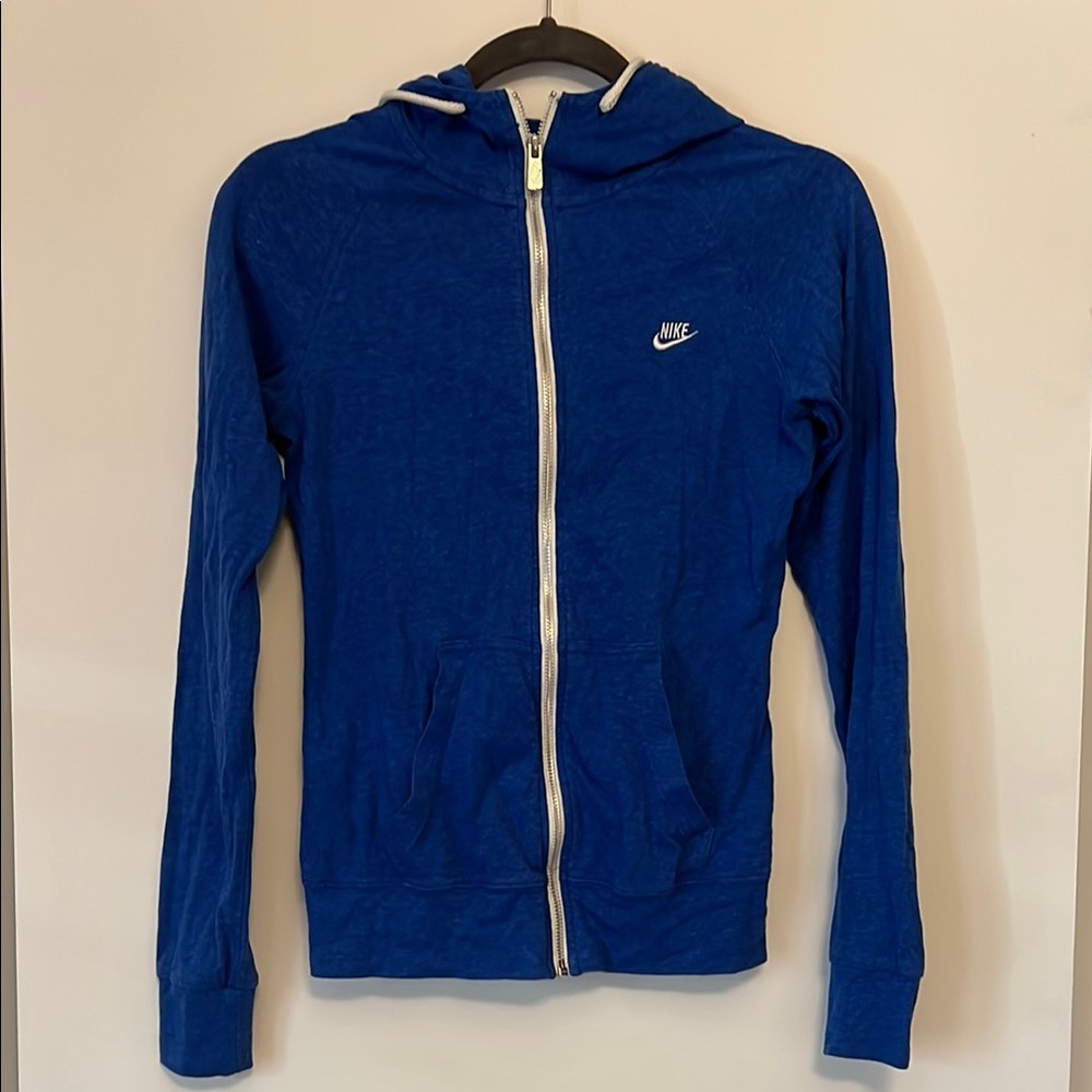 Nike Blue Zip-Up Hoodie
